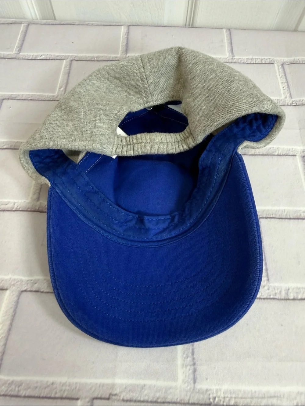 Gymboree Boys Baseball Cap Hat Blue Gray Size 10–12 Adjustable Stretch Fit
